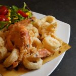 Calamari e gamberi fritti